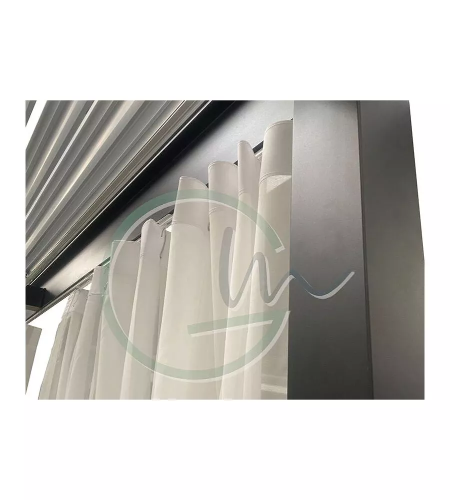 Set 8 tende bianche per pergola "solanum deluxe" 3x4 mt